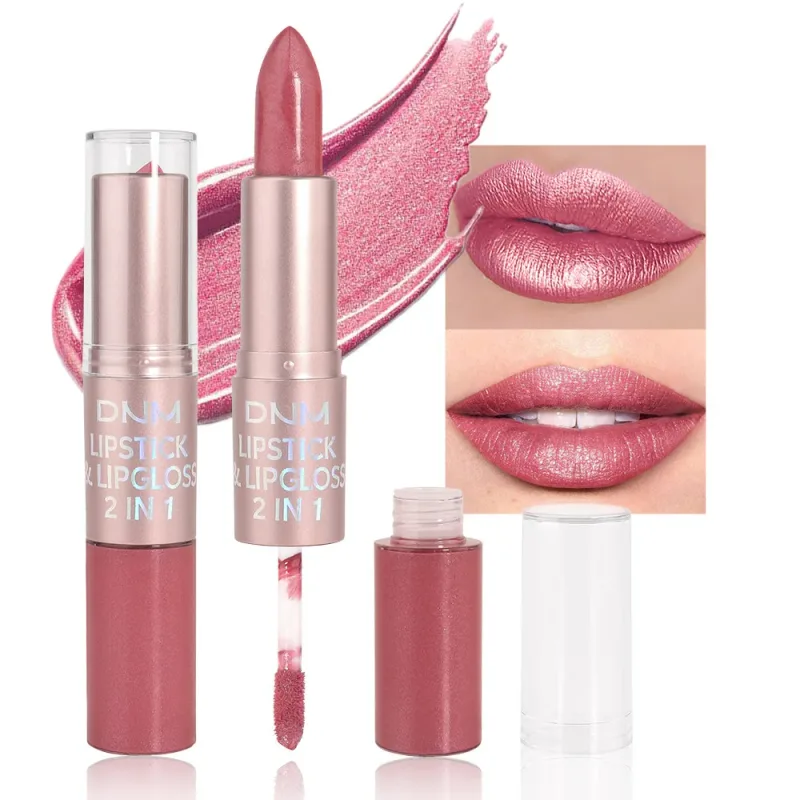 DNM Double Headed Mate Lipstick And Lip Gloss Long Lasting Makeup 2 In 1 Stick Moisturizing Lipgloss Tint Cosmetics Lip Stain — image 9