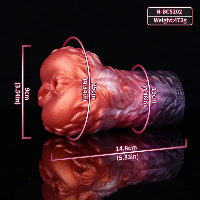 Macaron Color Pony Horse Silicone Male Masturbator 3D Realistic Vagina Two Channel Design Penis Pleasure Sex toys for Men