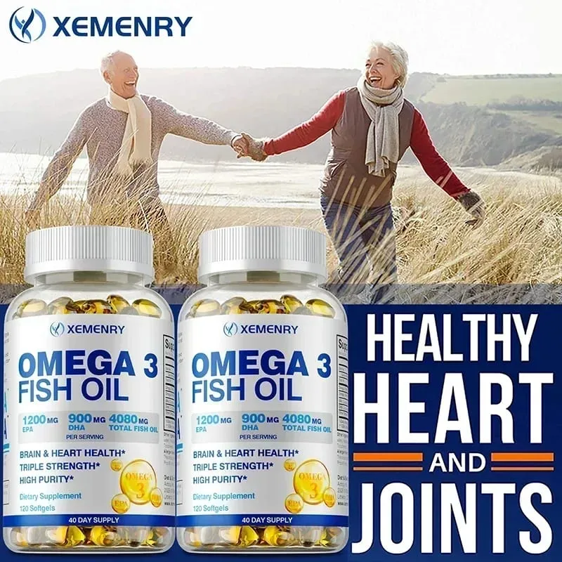 Omega-3 Fish Oil - Enhance Memory Concentration and Cognition Promote Brain and Eye Health Enhance Immune Function