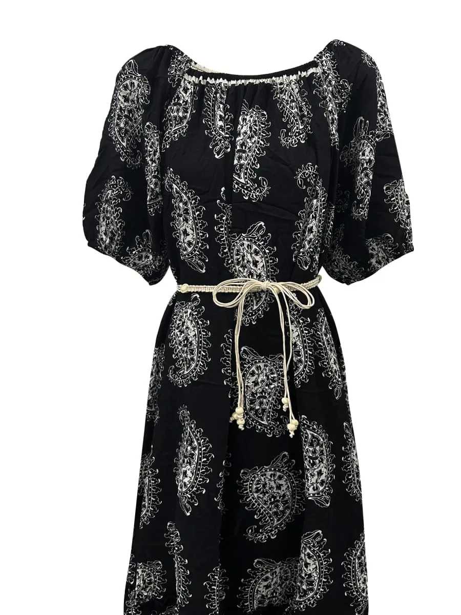 Summer Dresses for Women Casual Short Sleeve Crewneck Dress