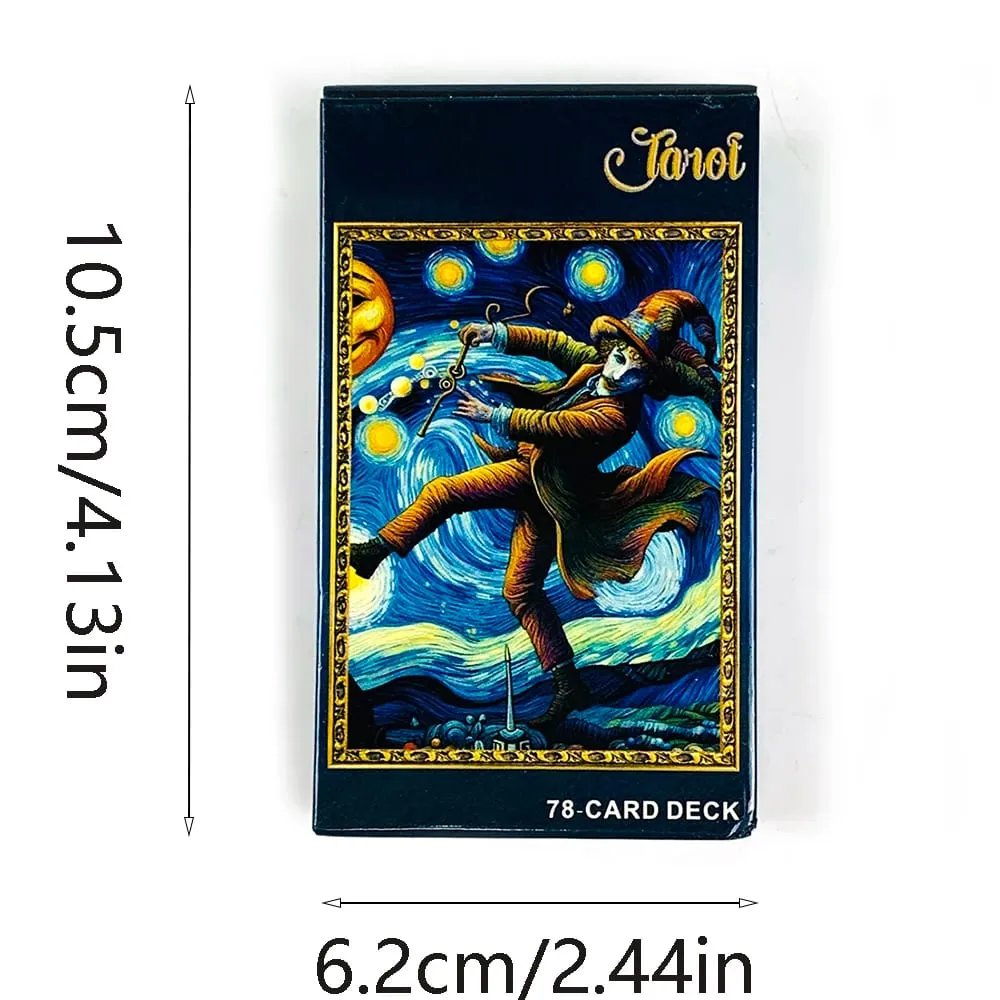 Van Gogh Tarot Cards 78 Post-Impressionist Painting Style Tarot Cards English Version Fortune Telling Divination Board Game Card