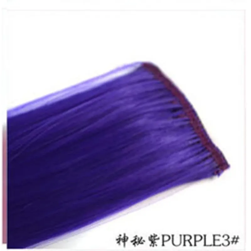 1Pc Ombre Color Clip In Hair Extension Heat Resistant Synthetic Hair Piece Colored Braids Hair Extensions Women Party Cosplay