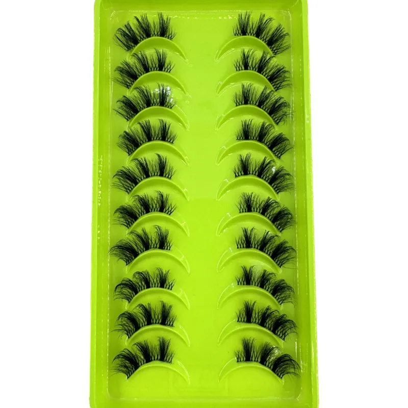 Black Eyelashes 10 Half Lashes Soft Natural Cat Eye Lashes Makeup Tool Extension Fluffy Faux Cils back-to-school season