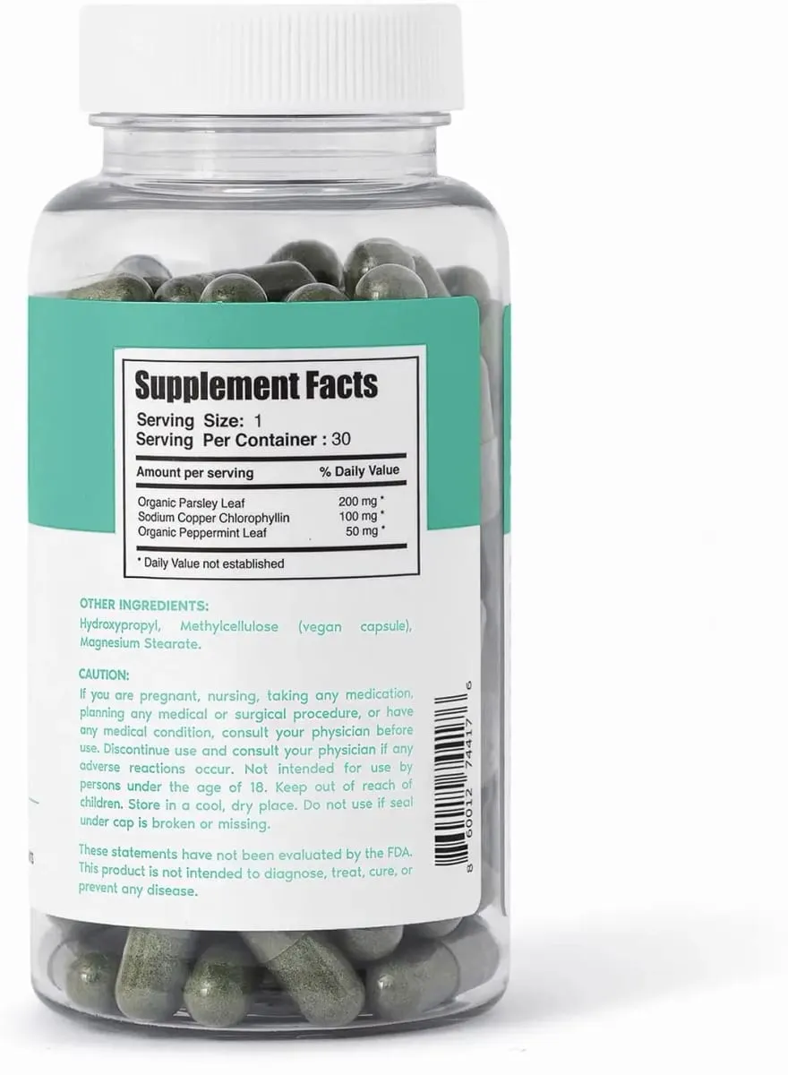 Her Fantasy Box | Body Magic | Chlorophyll Capsule - 30 Vegan Capsules for Detox Digestion Gut Health - Natural Energy Booster