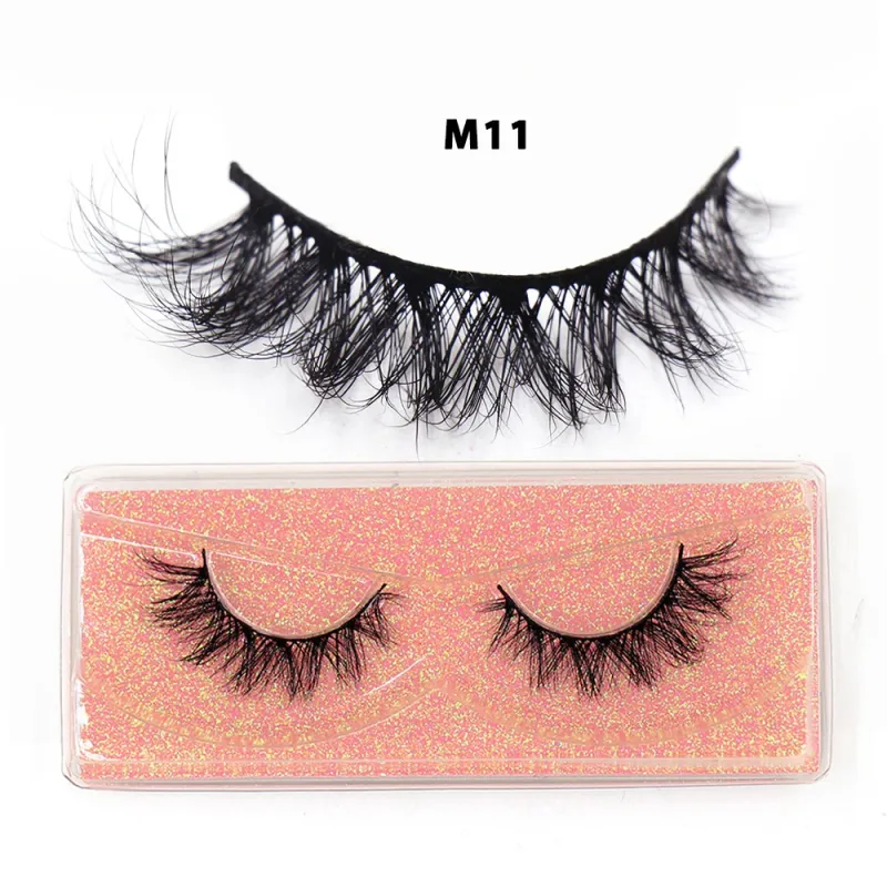 Short Natural 3D Mink Lashes Fluffy Wispy Fake Eyelashes Crisscross False Lashes Eyelash Extension Makeup — image 17