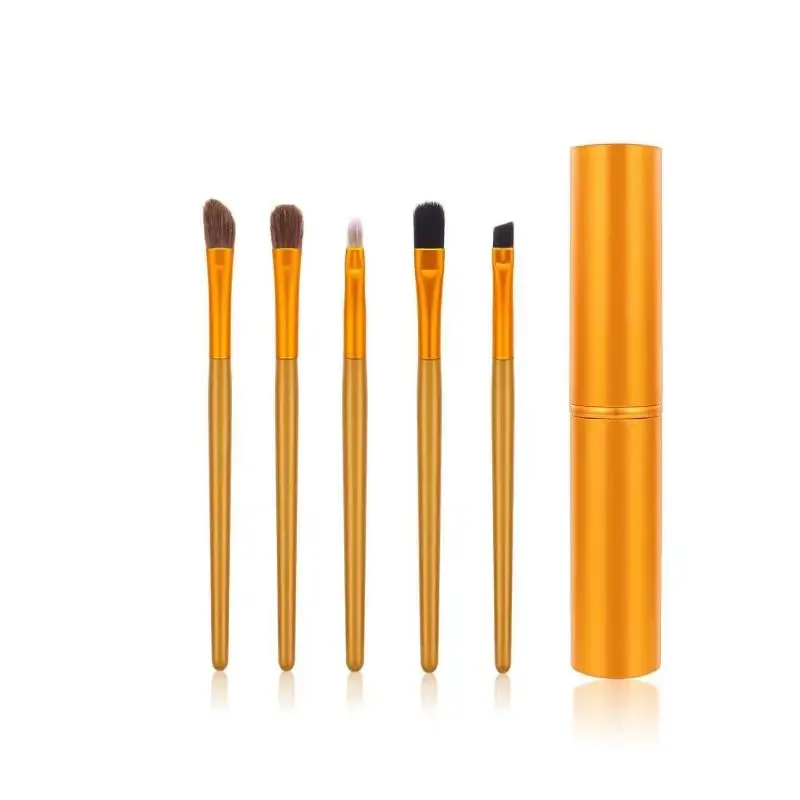 5pcs eyeliner Brush With Storage Tube Eye Makeup Brushes Set Soft Eyeshadow Brush Smudging Brush