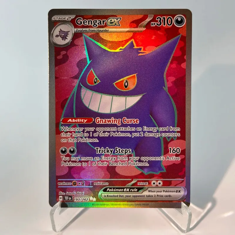 Pokémon 151 PKM Cards PTCG3-D Bulbasaur Squirt Rainbow Gengar ex Holographic Ex GX Rare Collection Battle Toys Gifts for Hobbies