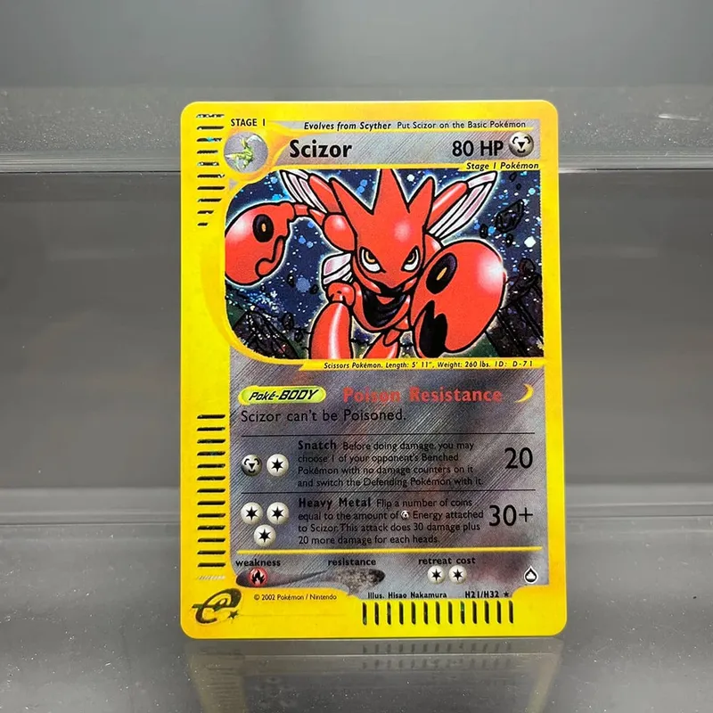 PKM Cards Steelix Alakazam Scizor Single Foil Cards Raichu Slowking Game Collection Cards PTCG Proxy Cards Aquapolis Series — image 11