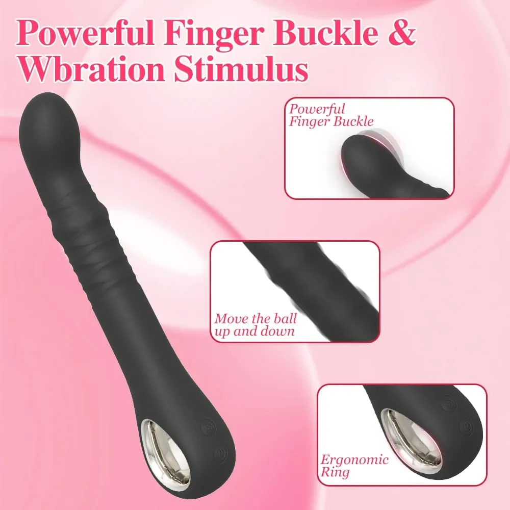 Swing G Spot Dildo Vibrator Women Clitoris Stimulator Vibrating Telescopic Anal Butt Plug Female Thrusting Sex Toys for Adults — image 3
