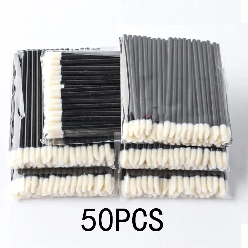 50/500/1000Pcs Wholesale Lip Brushes Makeup Brush Eyelashes Extension Lip Gloss Applicator Lipstick Wands Set Cosmetic Make Up