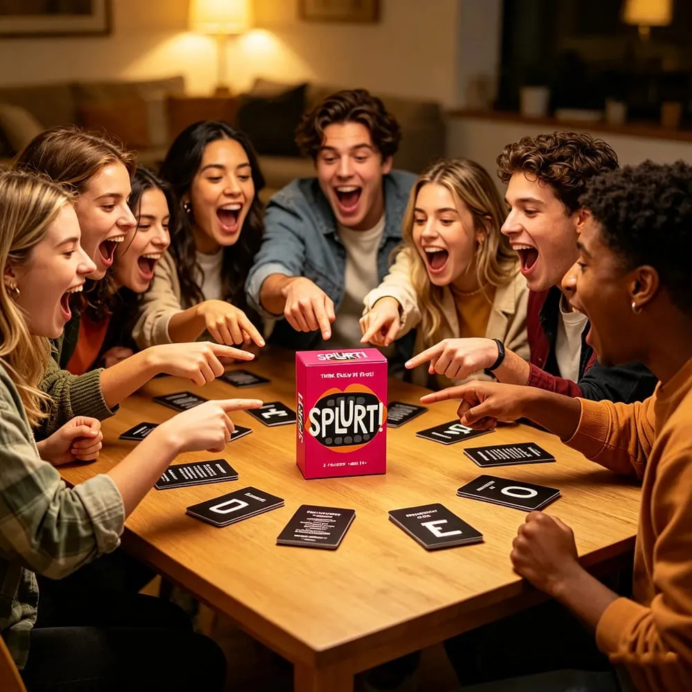 Splurt! Fast-Paced Card Game - Think Fast Say It First Party Strategy Board Game Group Activity for Family & Kids Toys Gifts