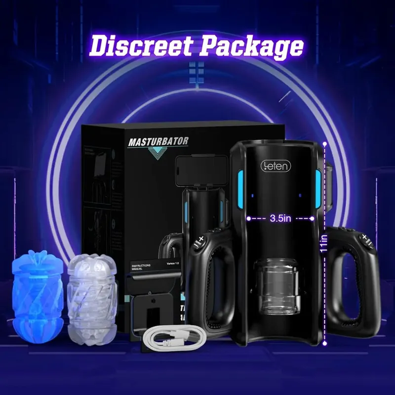 Leten THRUSTING-PRO Thrusting High Speed Male Masturbator Machine Automatic Telescopic Vagina Masturbation Cup Sex Toy For Men
