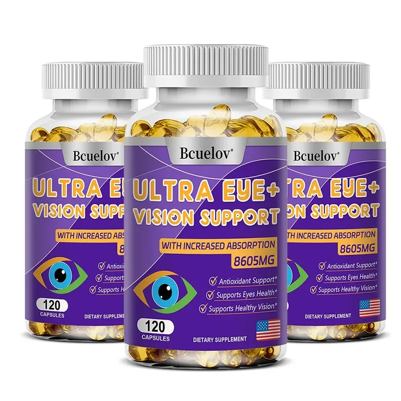 9-in-1 Eye Vitamins Supplement - Lutein Zeaxanthin Blueberry Dry Eyes Eye Fatigue Macular & Night Vision Support for Adults