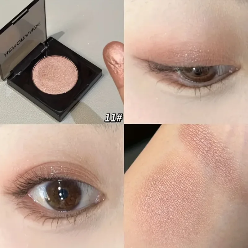 Herorange 16 Color Eyeshadow Highlight Palette Matte Shimmer Orange Brown Pink Champagne Waterproof Portable Festival Mak