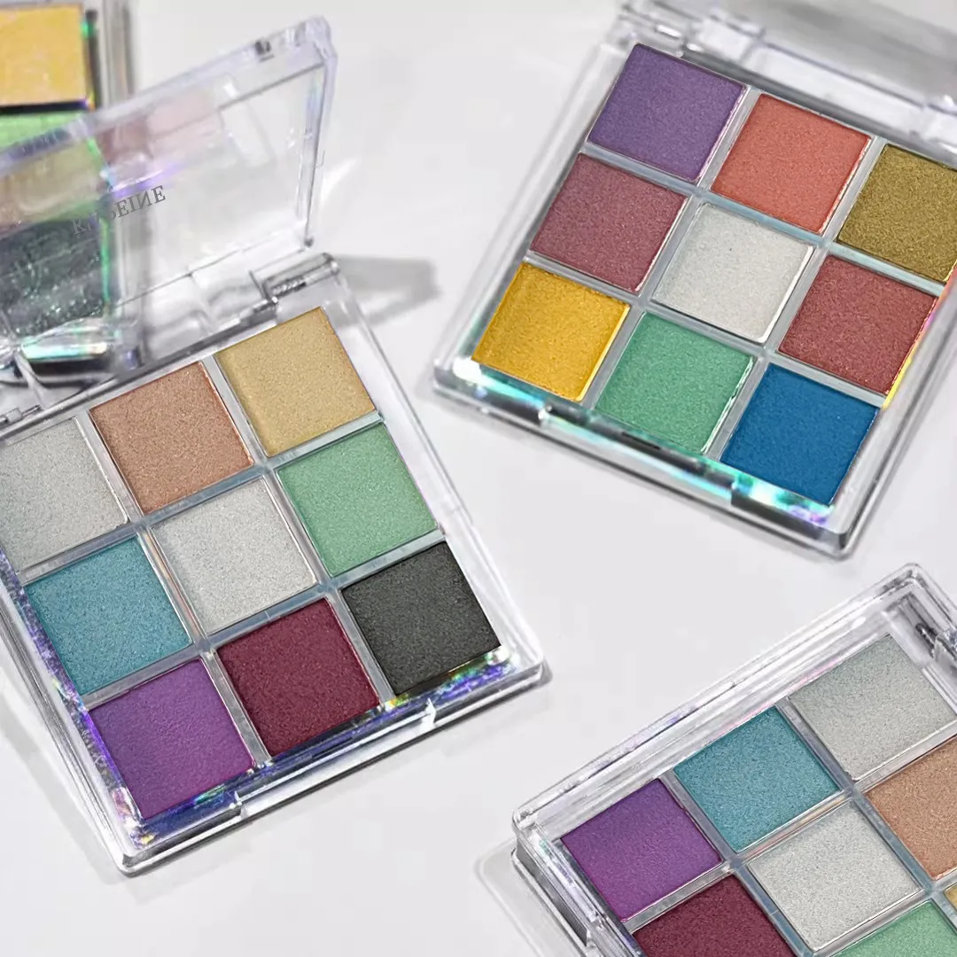 9-Color Glitter Chameleon Eyeshadow Palette Waterproof Long Lasting Pressed Powder Cosmetic Kit Fashion Women Eye MakeUp Pallete