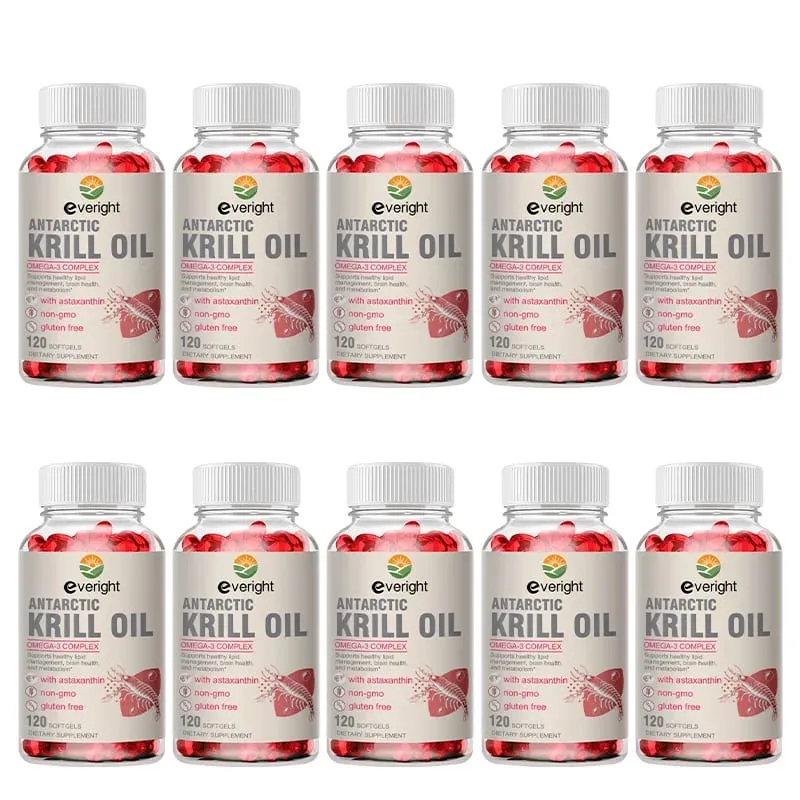Krill Oil – Phospholipid Omega-3 Complex with Astaxanthin – Supports Lipid Management Metabolism Brain & Heart Health EPA/DHA