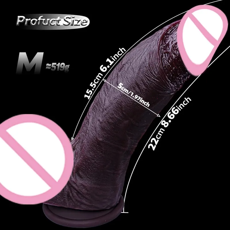 Huge Thick Realistic Dildo Girthy XXL Big With Large Suction Cup Dual Density Silicone Vagina Anal Play Sex Toys Men Women Gay M — image 12