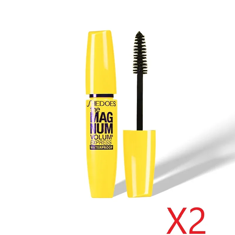 Yellow Mascara Waterproof Lengthening Curling Volumizing Natural Long-Lasting Smudge-Proof Eye Makeup Cosmetics