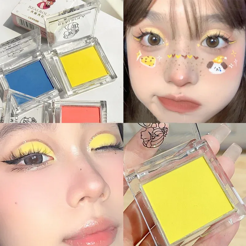 Green Mango Yellow Eyeshadow Matte High Pigment Eyeshadow Makeup Palette Soft Brightening Face Matte Velvet Eye Shadow Powder