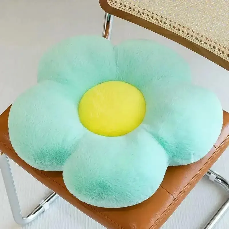 Generic Flower Shaped Plush Seat Cushion Soft Memory Cotton Round Pillow For Chair Bedroom Window Sofa Home Decor