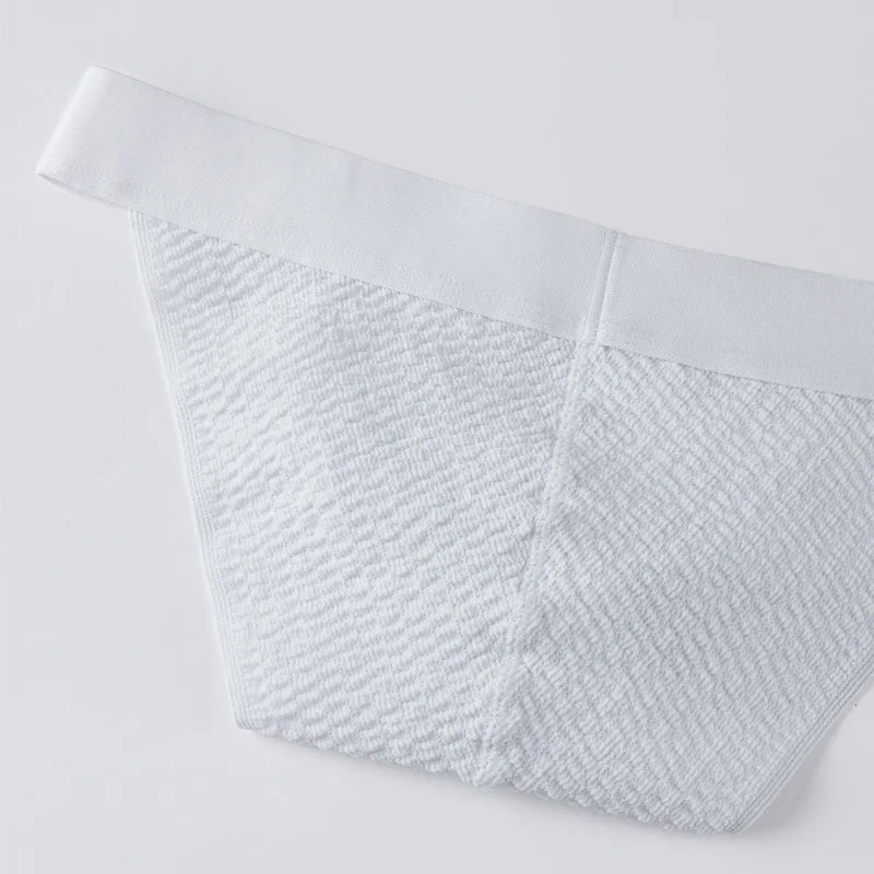 Men Woven Mesh High Fork Brief Adult Underwear Breathable U Pouch Elastic Soft G-string Thong Unisex Panties Men's Underpants — image 12