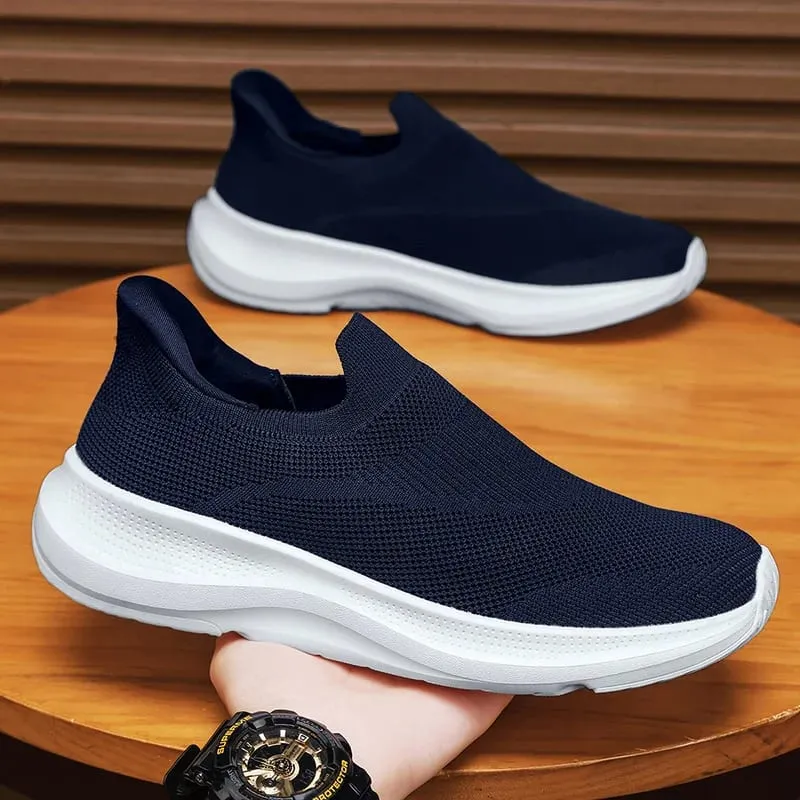 Breathable Knit Slip on Platform Walking Shoes Sports Lightweight Non Slip Cushion Casual Sneakers for Men Women High Quality