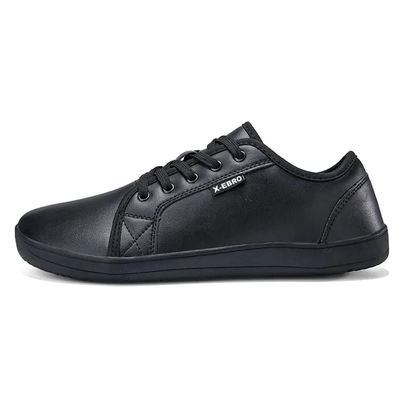 Oiaano Wide Toe Men Minimalist Shoes Comfortable Sneakers Leather Casual Shoes Black Slip On Leisure Loafers Drive Office