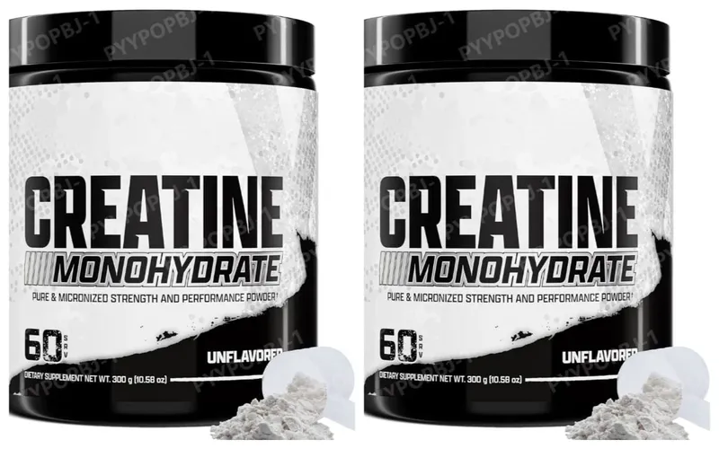 Creatine Monohydrate Powder 300g 60 Servings Micronized Unflavored Easy to Mix Strength Performance Muscle Growth Supplement
