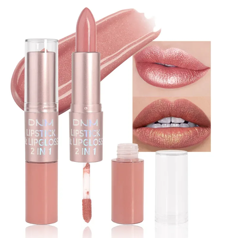 DNM Double Headed Mate Lipstick And Lip Gloss Long Lasting Makeup 2 In 1 Stick Moisturizing Lipgloss Tint Cosmetics Lip Stain — image 8