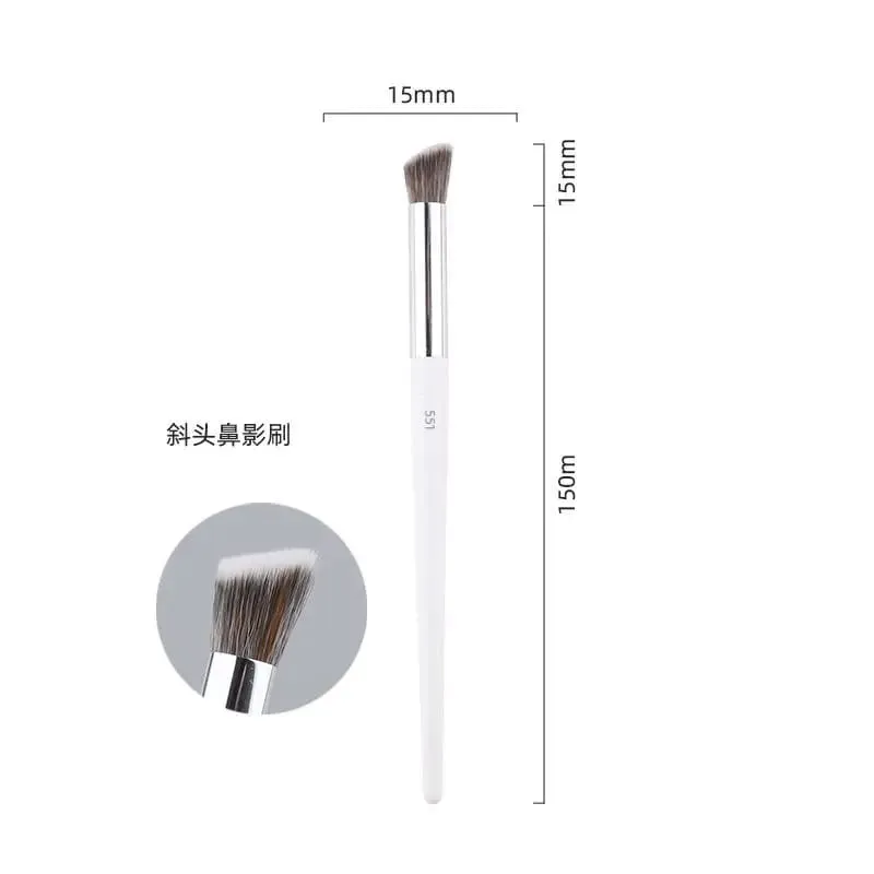 1 stk hvide pulver makeup børster 3D flydende foundation base make up børste Øjenskygge blanding Detail Face Eye Concealer Skønhedsværktøj