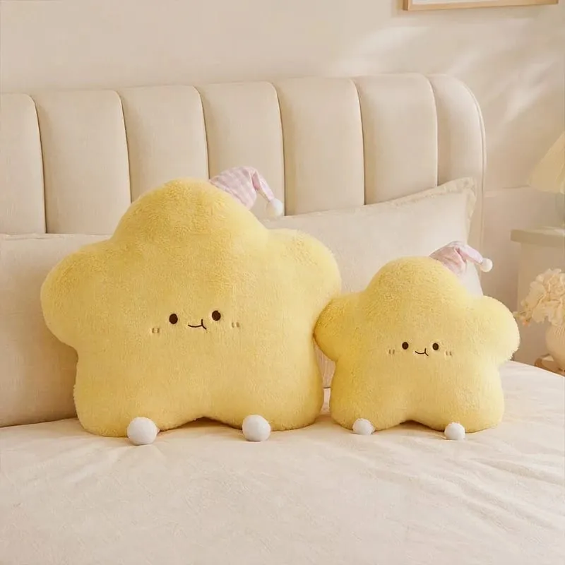 40-60 سنتيمتر لطيف ستار وسائد فخمة مع قبعة النوم Kawaii ستار محشوة وسادة لينة رقيق أريكة رمي وسادة فتاة نوم ديكور المنزل