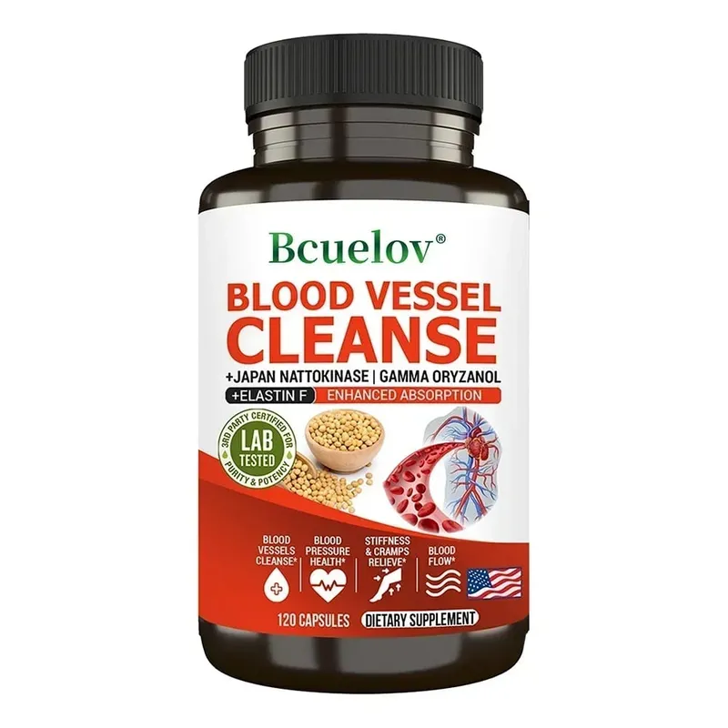 Nattokinase Capsules - Supports Heart and Circulatory Health Helps Maintain Daily Health Vegan and Gluten-Free
