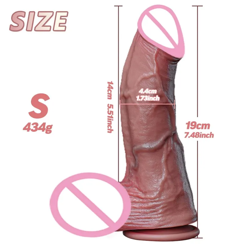 New Realistic Soft Double Silicone Big Dildo Vaginal Masturbation Suction Cup Porn Dick Woman Anal Sex Toy 2Colors Penis 6 Sizes — image 10