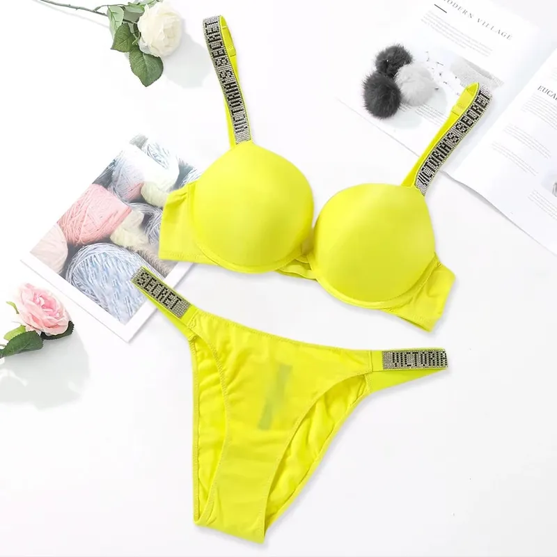 Women's Lingerie Set Sexy Breathable Soft Versatile Shapewear V Sexy Lingerie Bra and Panty Set Push Up Classic