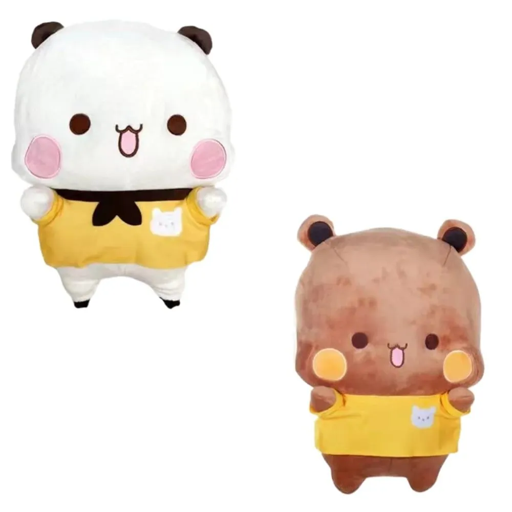 Bubu and Dudu Panda Plush Cute Cartoon Stuffed Soft Pillow Toy Wedding Handmade Ornament Panda Bear Doll Children's Day