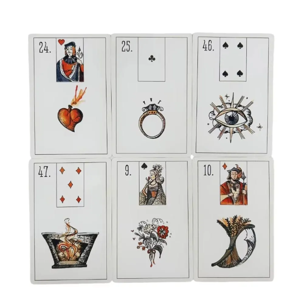 Vielleicht Lenormand Oracle-Kartendeck für Familienfeiern. Hochwertige Wahrsagerei-Tarot-Deckkarten