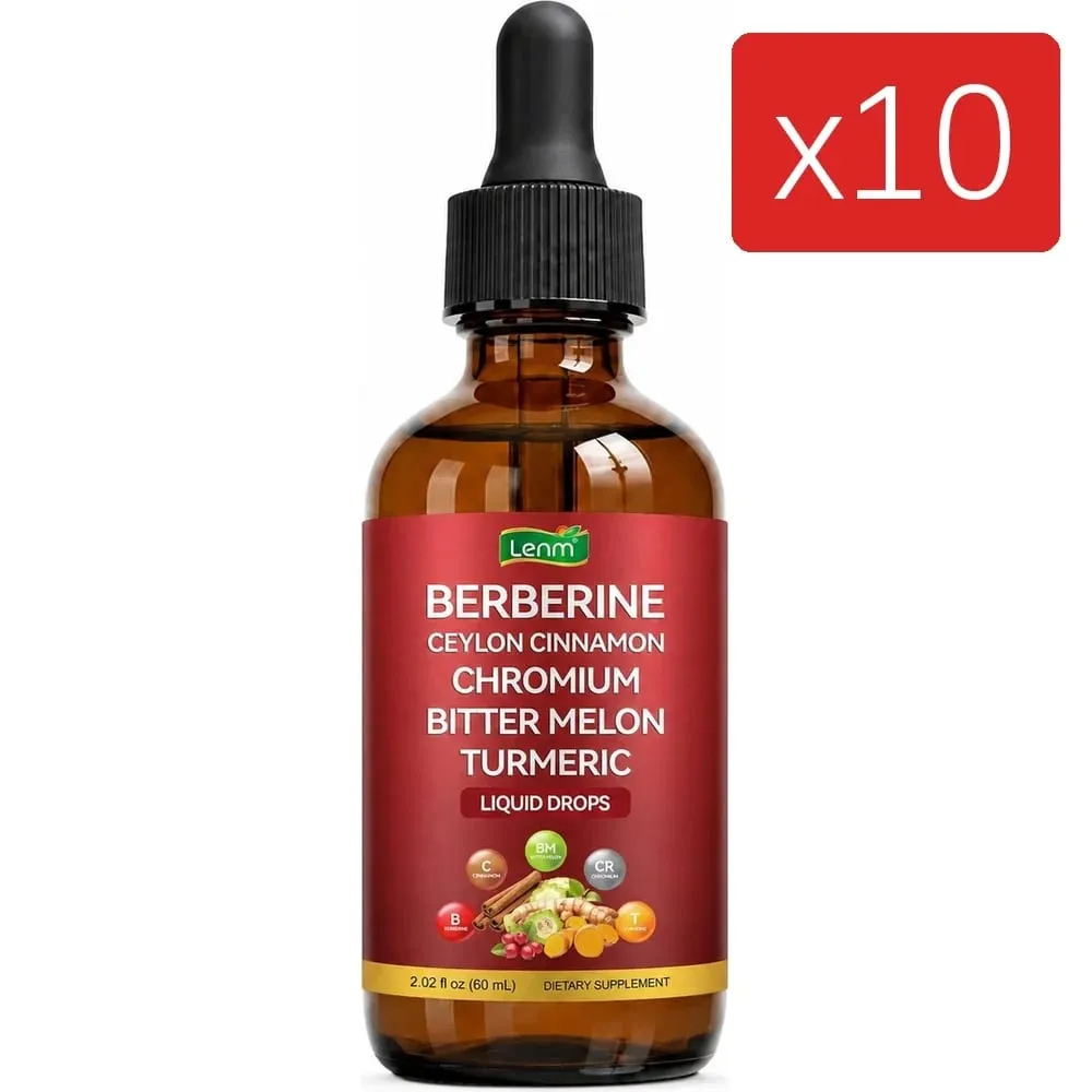 Berberine Complex Drops Metabolic Support 100% Natural Sugar & Alcohol Free Healthy Blood Sugar Balance & Digestive Health