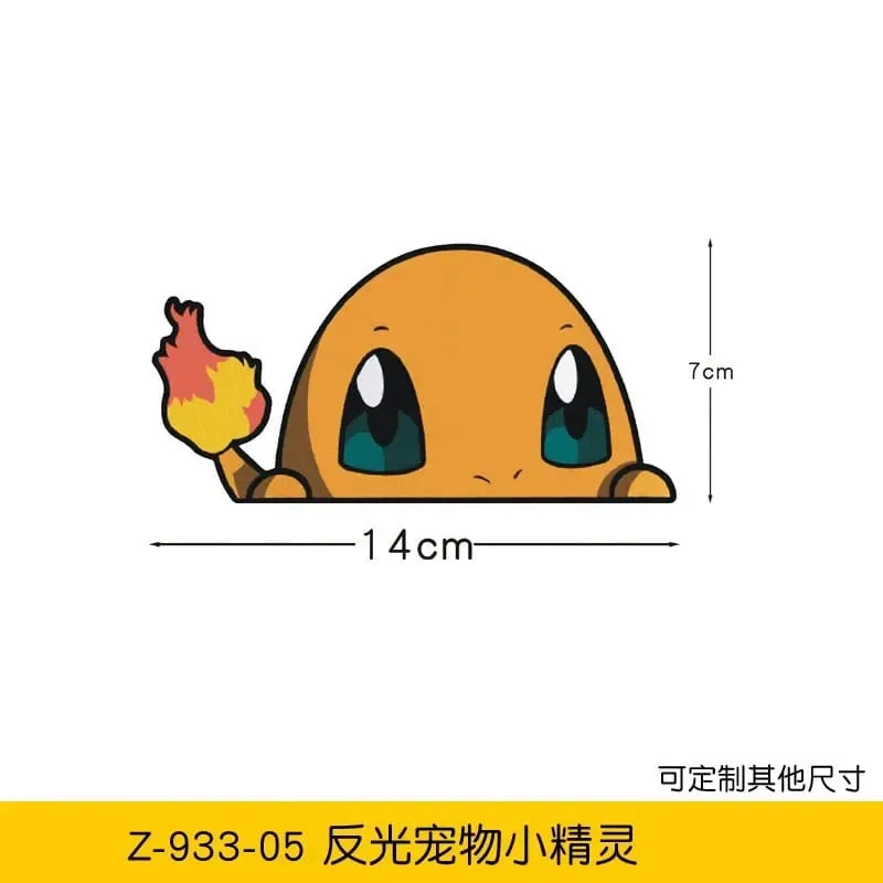 20 Arten Pokemon-Autoaufkleber, Anime-Figur, Pikachu, Gengar, Eevee, Charmander, niedliche Cartoon-Puppe, kreative Aufkleber, Geburtstagsgeschenke