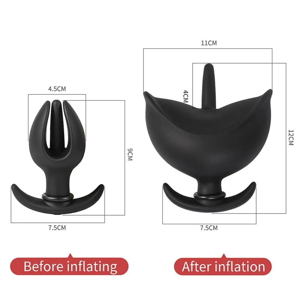 3D Flower Anal Expander Expand Inflatable Anal Plug Enema Training Buttplug Anal Butt Dilator Ass Prostate Sex Toy for Men Women — image 4
