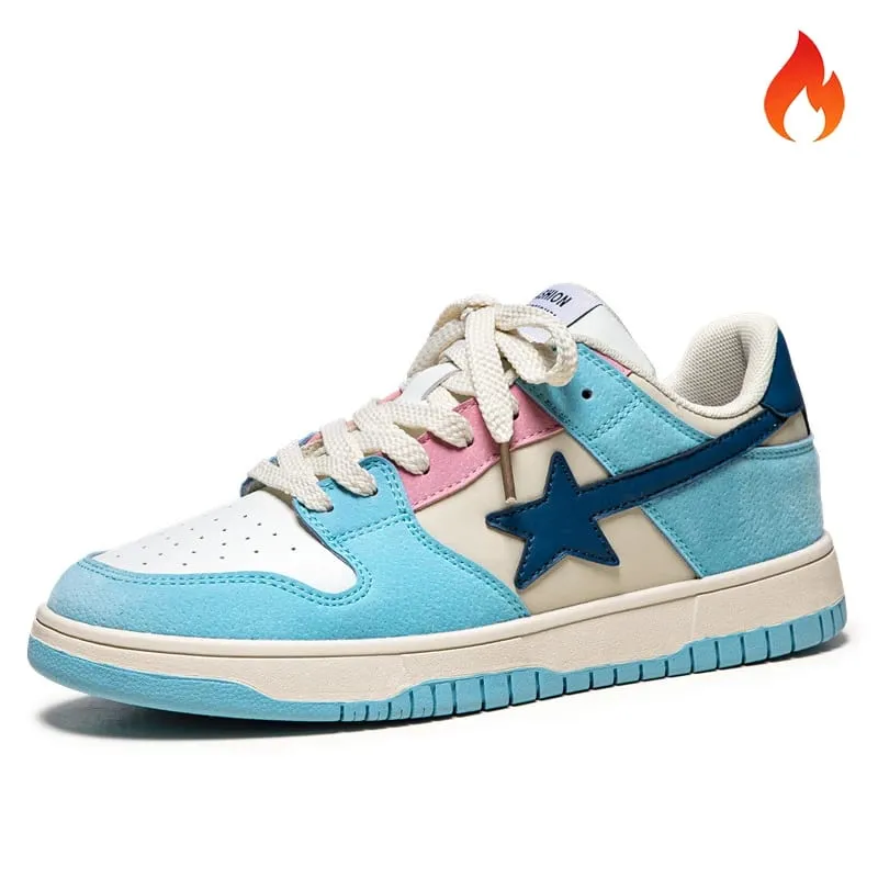 Men Women Classic Skateboard Shoes Casual Sneakers Flat Non‑Slip Breathable Fashion Street Style Board Shoes for Daily Outdoor W