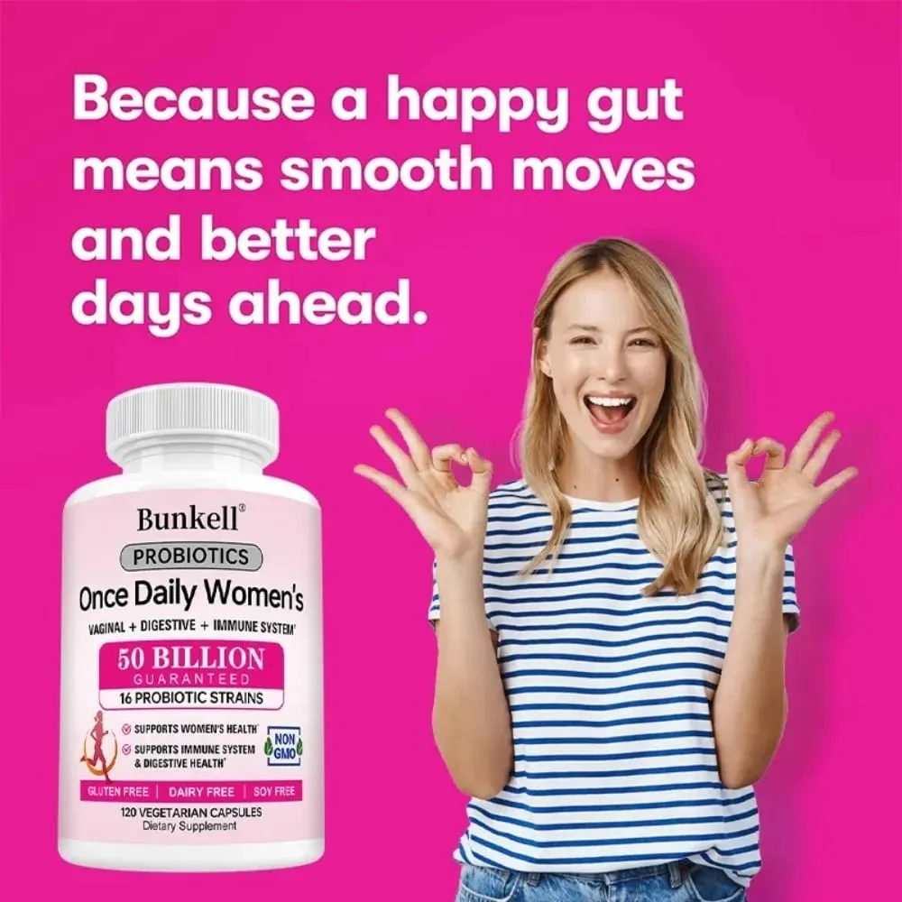 Once Daily Women's Probiotic Capsules - Supports The Intestinal Tract Urinary System Immune System Health & Overall Health