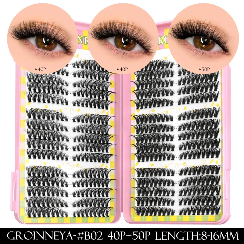 Lash Clusters 540pcs 60D+100D Eyelashes Extensions 2style Mixed Lash Book Fluffy Cat Eye Eyelashes False Lashes Makeup