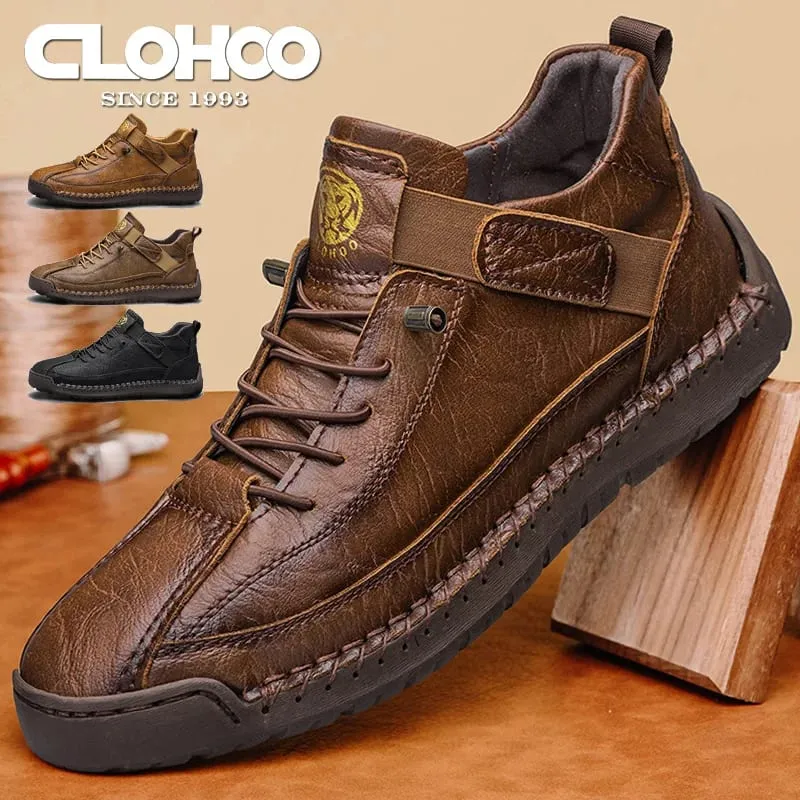 Handmade Men's High-Top Sport Casual Boots Breathable Outdoor Wear with Extended Size Options Classic Ankle Boots