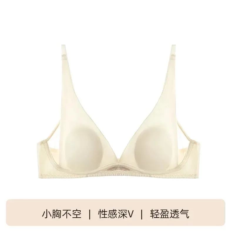 الفرنسية مثلث الصدرية أرنب الأذن كوب عميق الخامس اللاسلكية Bralette للتمثال الصغير لا فجوة مثير مجموعة الملابس الداخلية تنفس الصيف رقيقة