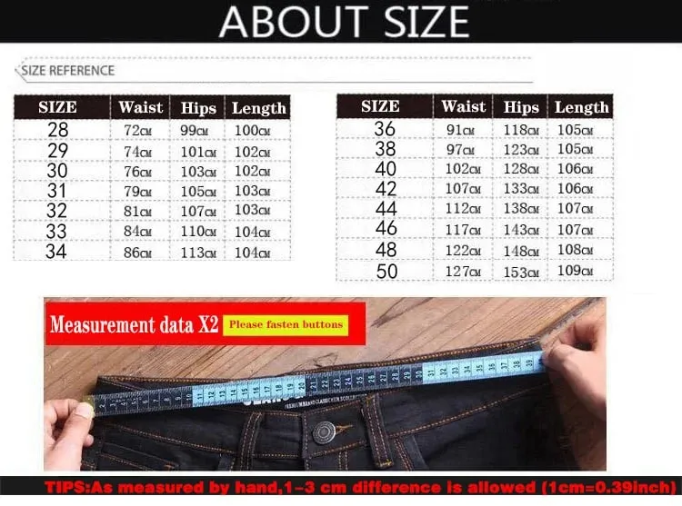 Men's Stretch Straight Jeans Plus Size Loose Fit Denim Trousers For Big Belly Guys Casual Long Pants Big Sizes To 50