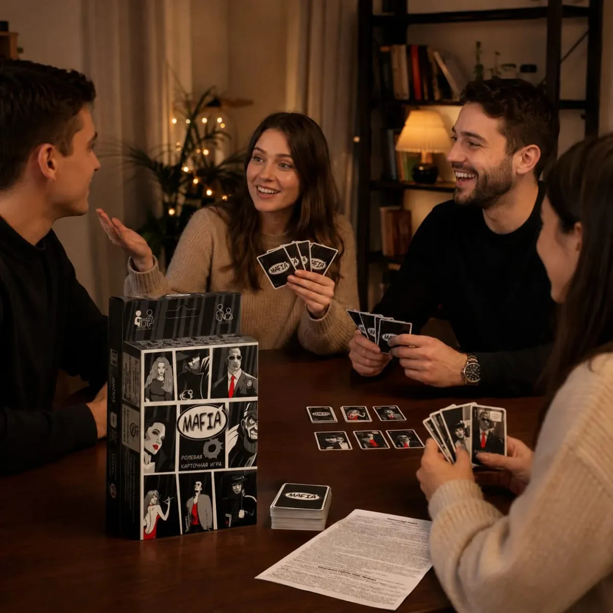 BestsellingKid-Approved MAFIA Card Game-Fun Role-Playing Interactive Game for Adults & Teens Party Entertainment-RussianVersion