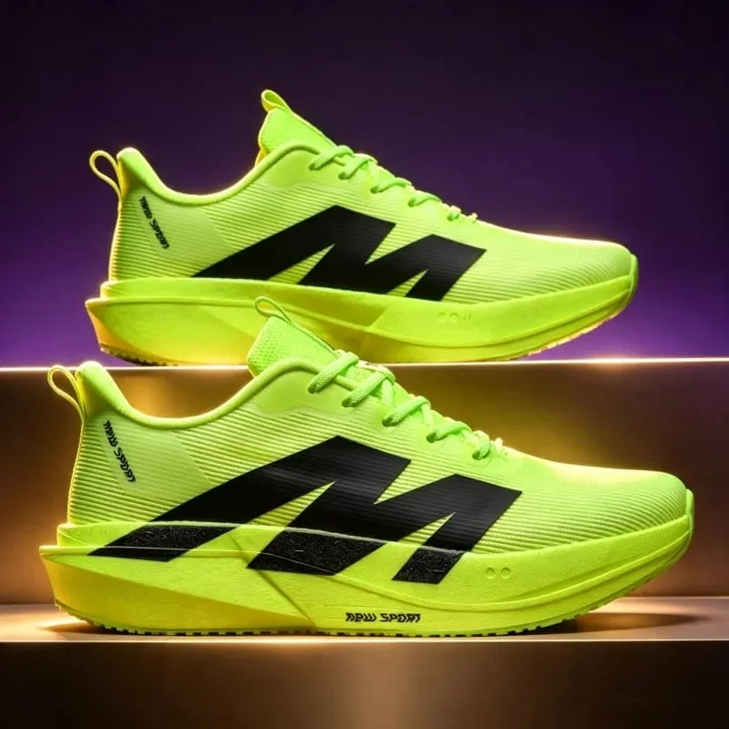 Men Sports Running Shoes CarbonPlate Marathon Outdoors Training Race Breathable Lightweight Women Comfortable Athletic Sneakers