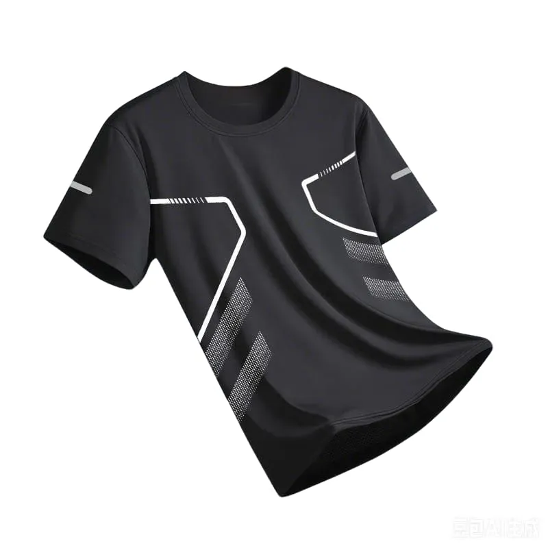 New Ice Silk Running Shirts Men Loose Short Sleeve Top Basketball Gym Sportswear For Male Fitness Workout Mesh Breathable Tee — image 14