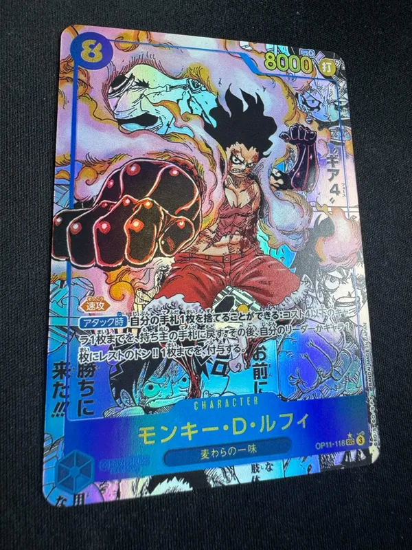 ONE PIECE Roronoa Zoro Monkey D. Luffy DIY Homemade Collection Card English Japanese Version Toys Christmas Birthday Gift