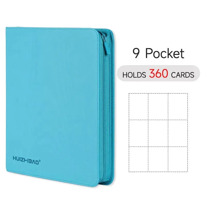 9/12 Pocket Zipper Card Binder Trading card album Durable Side Loading Card for mtg tcg for pokemon for yugioh for football